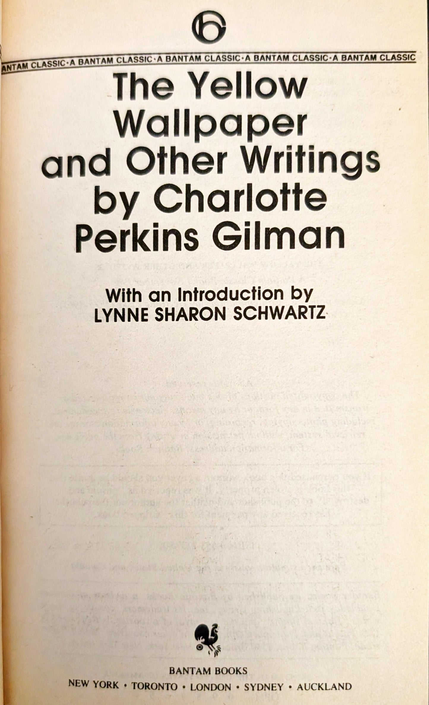 The Yellow Wallpaper and Other Writings by Charlotte Perkins Gilman