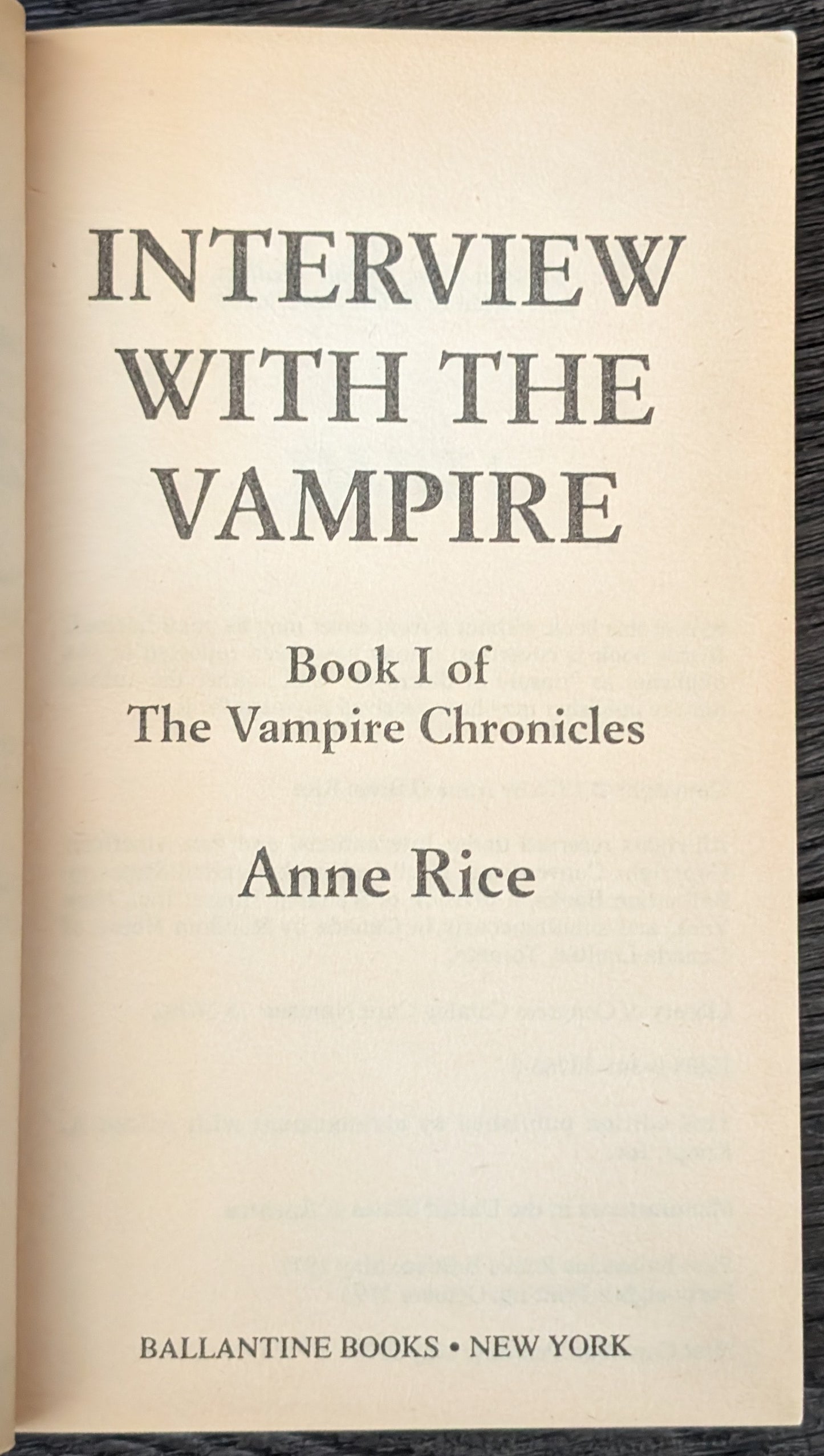 Interview with the Vampire by Anne Rice