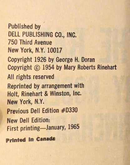 The Bat by Mary Roberts Rinehart