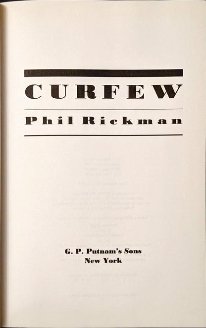 The Curfew by Phil Rickman