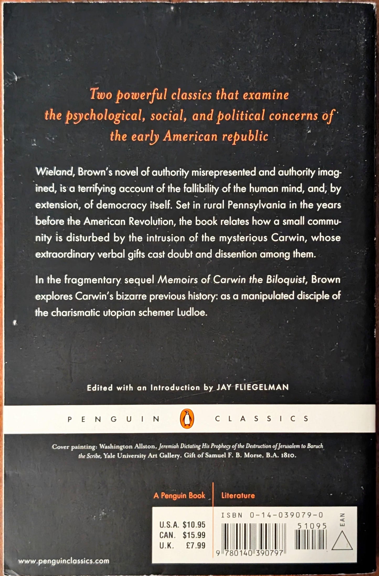 Wieland & Memoirs of Carwin the Biloquist by Charles Brockden Brown