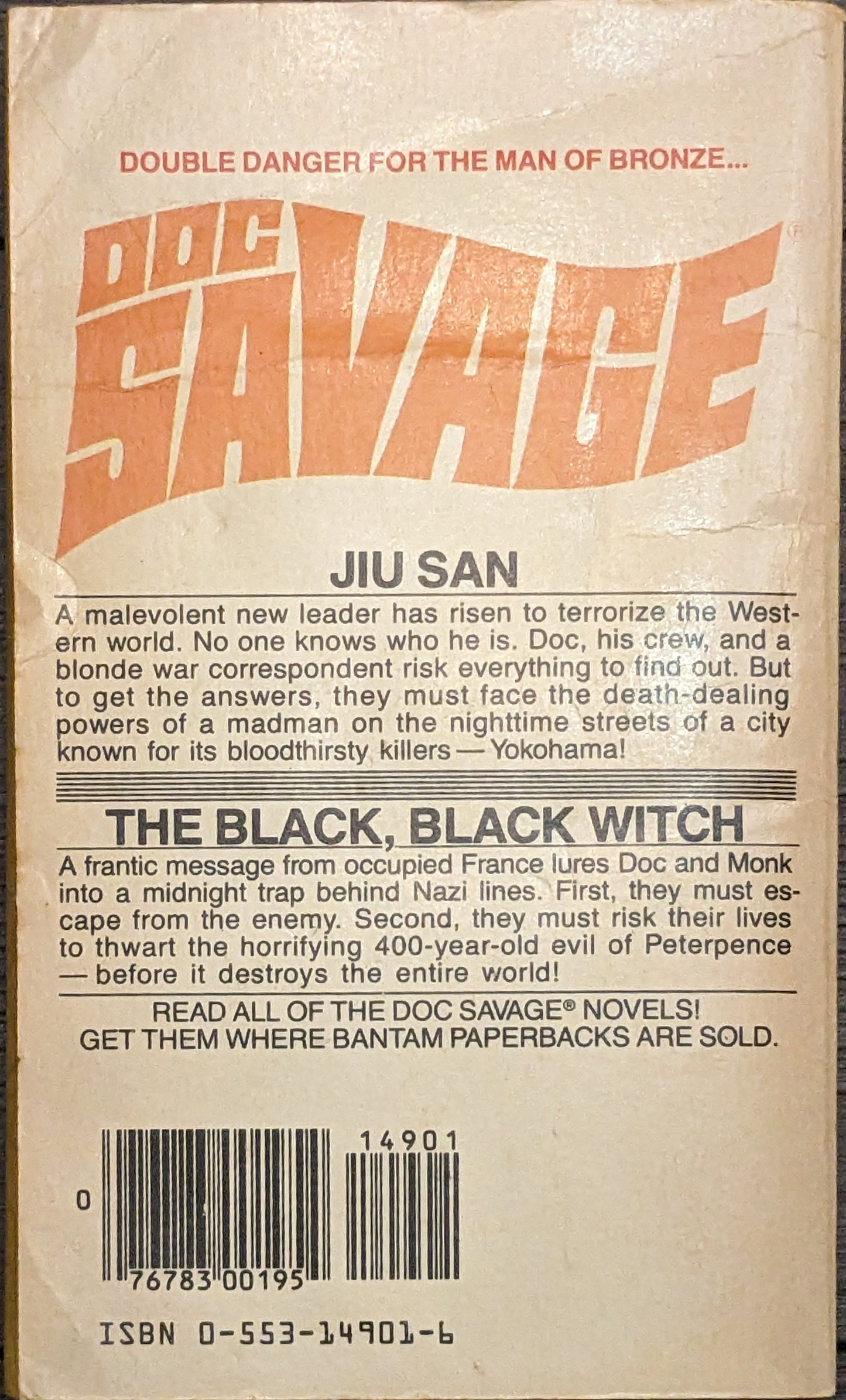 Doc Savage: Jiu San #107 /The Black, Black Witch #108 by Kenneth Robeson