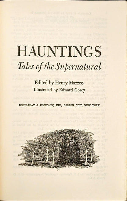 Hauntings: Tales of the Supernatural edited by Henry Mazzeo, illustrations by Edward Gorey