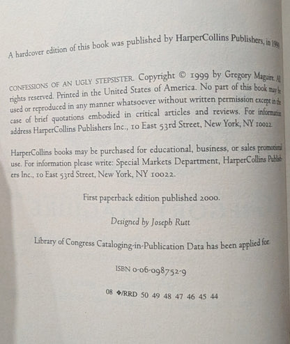 Confessions of an Ugly Stepsister by Gregory Maguire