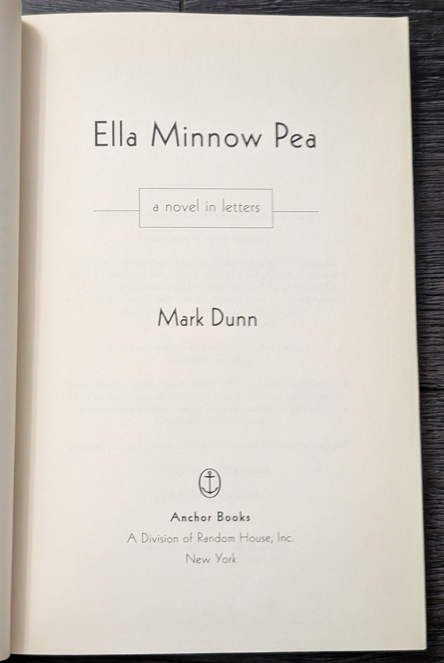 Ella Minnow Pea by Mark Dunn