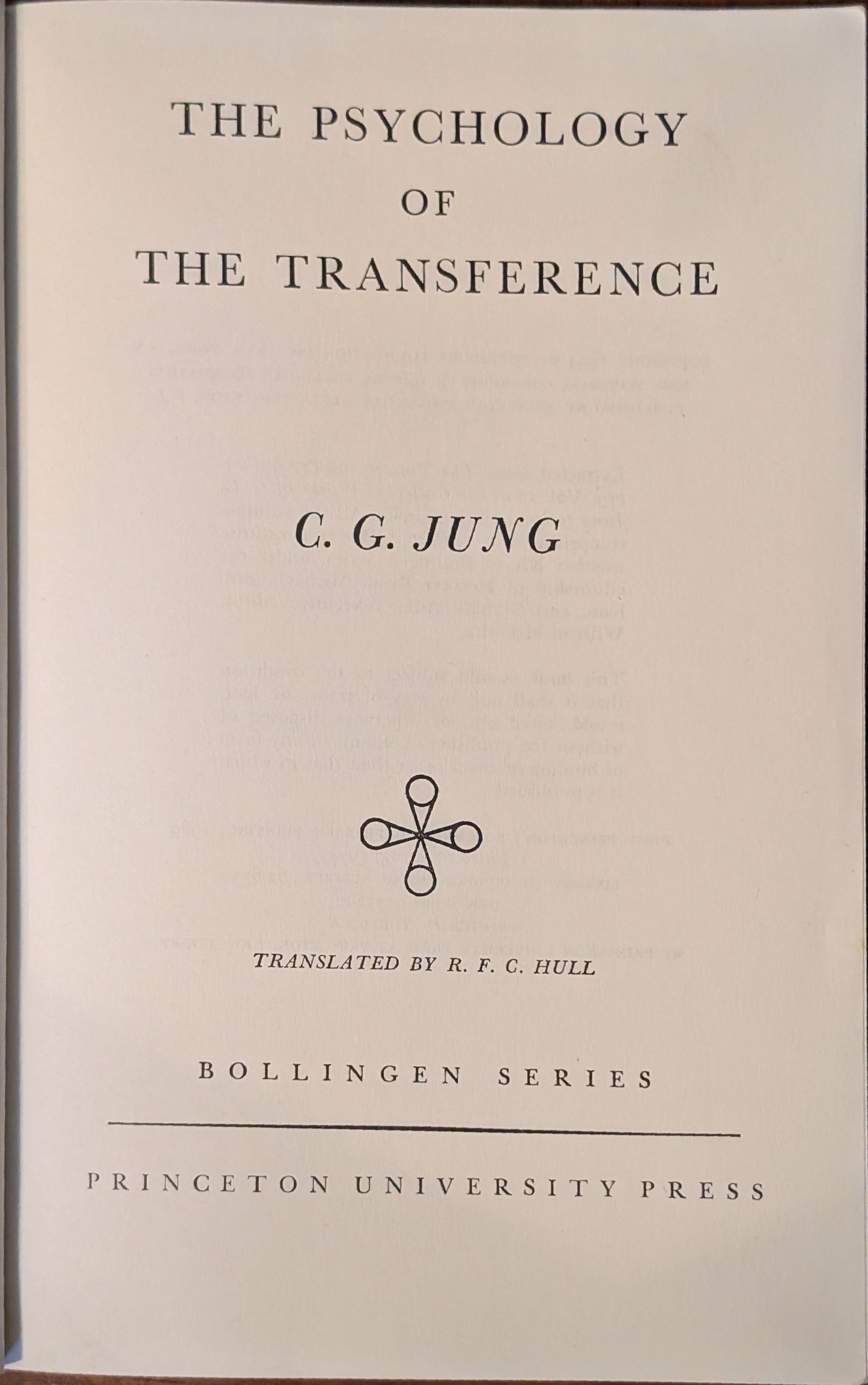 The Psychology of the Transference by C.G Jung
