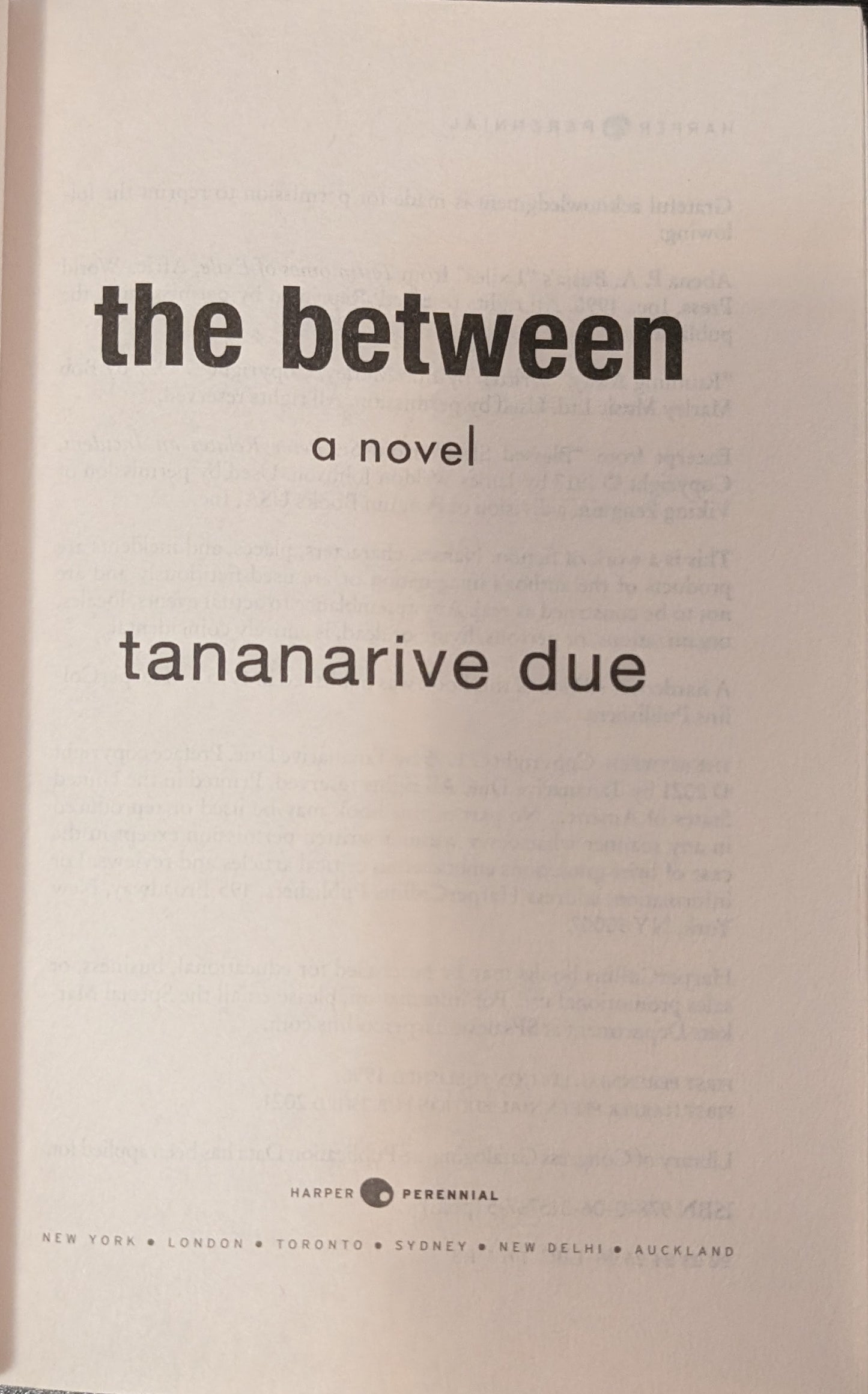 The Between by Tananarive Due