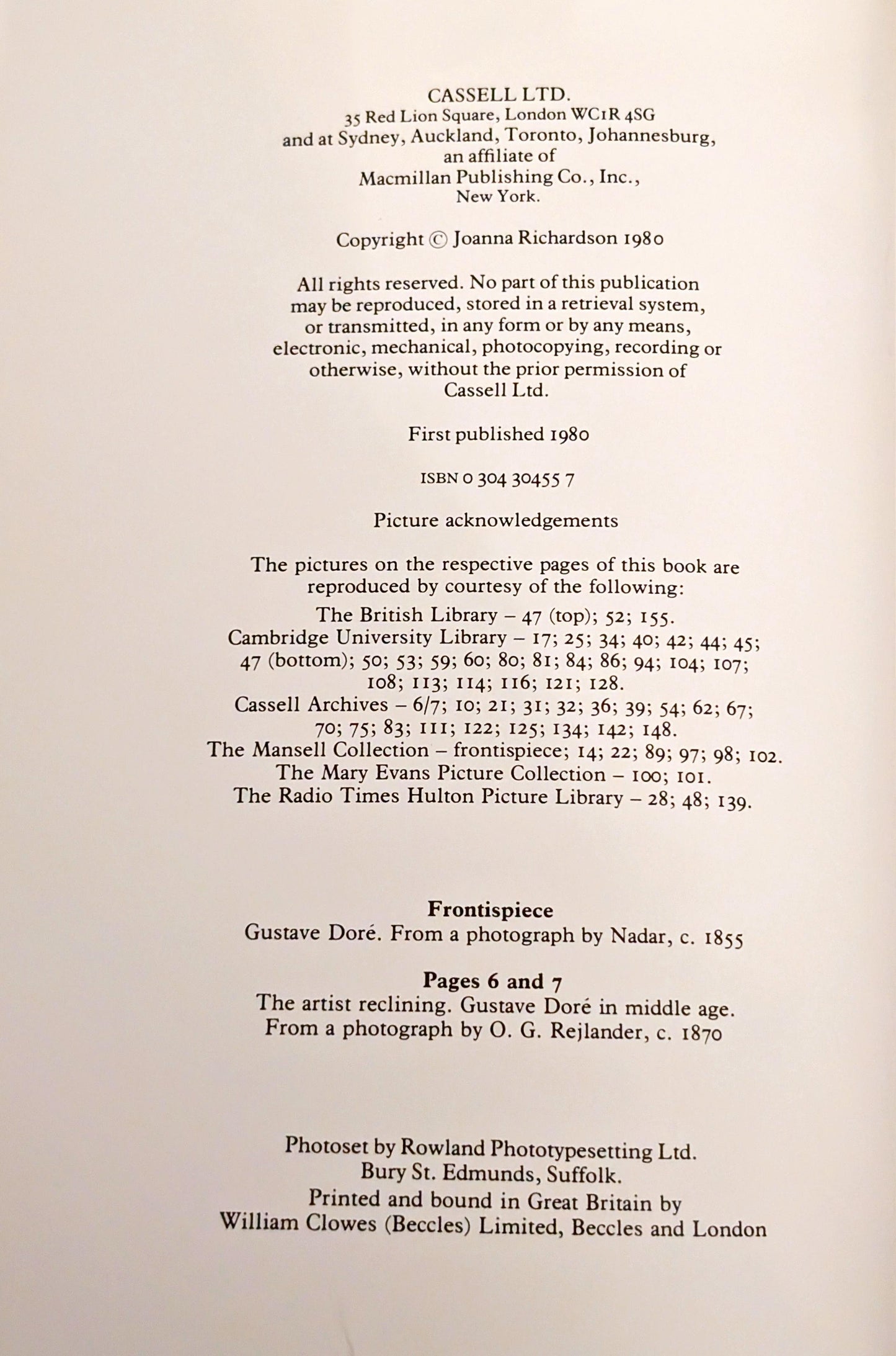 Gustave Dore: A Biography by Joanna Richardson