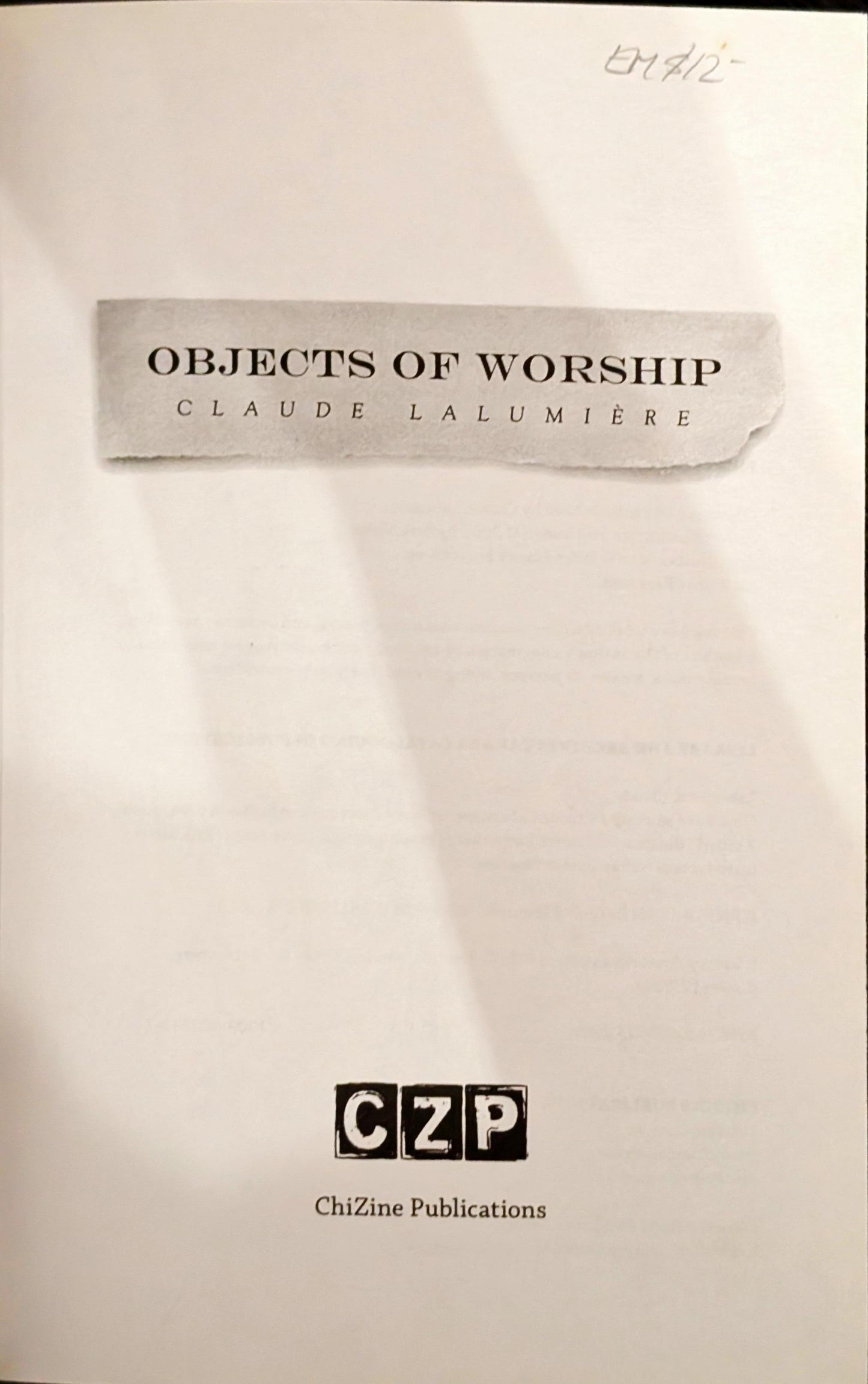 Objects of Worship by Claude Lalumière