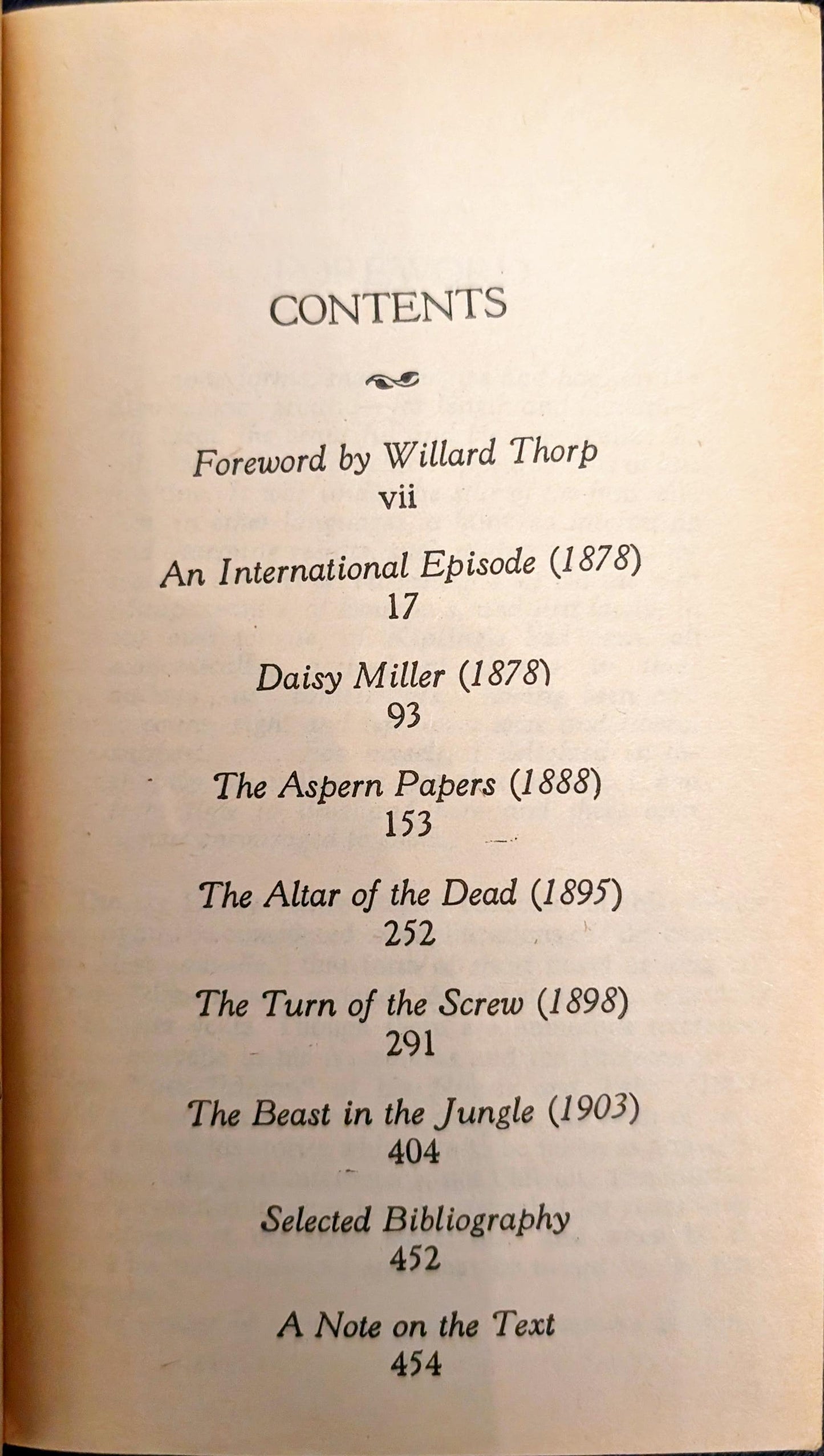 The Turn of the Screw and Other Short Novels by Henry James