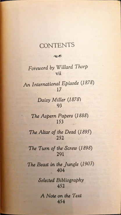 The Turn of the Screw and Other Short Novels by Henry James