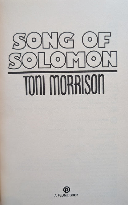 Song of Solomon by Toni Morrison