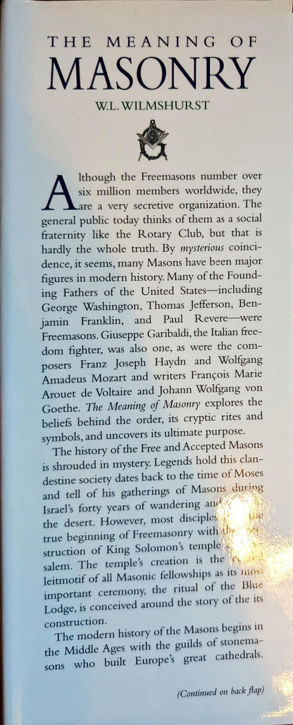 The Meaning of Masonry by W.L Wilmshurst