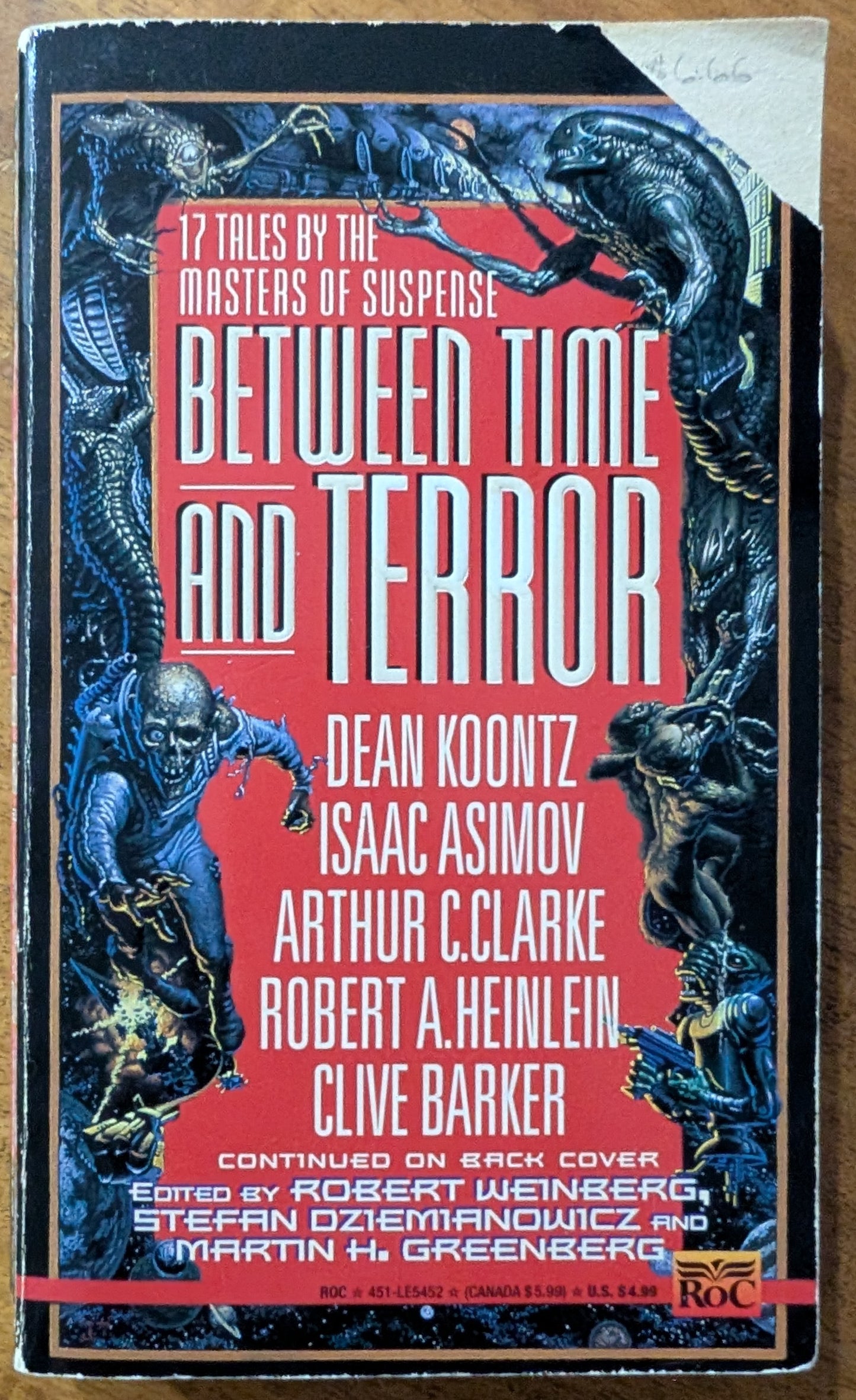 Between Time and Terror edited by Robert Weinberg, Stefan Dziemianowicz, and Martin H. Greenberg