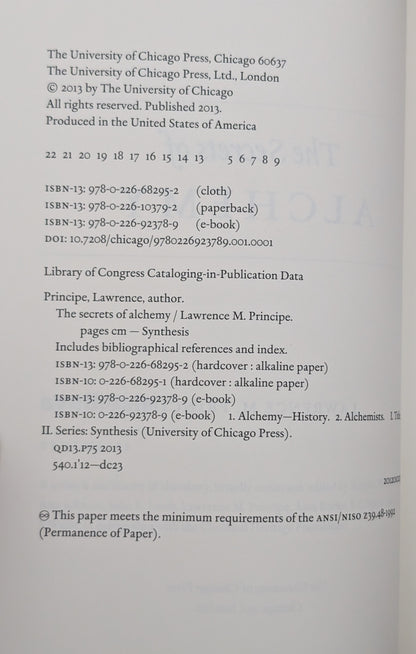 The Secrets of Alchemy by Lawrence M. Principe
