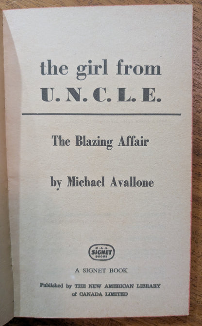 The Girl from U.N.C.L.E: #2: The Blazing Affair by Michael Avallone
