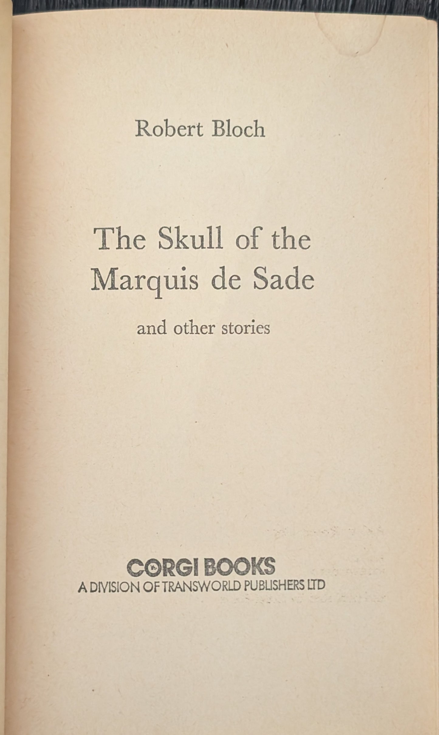 The Skull Of the Marquis de Sade by Robert Bloch