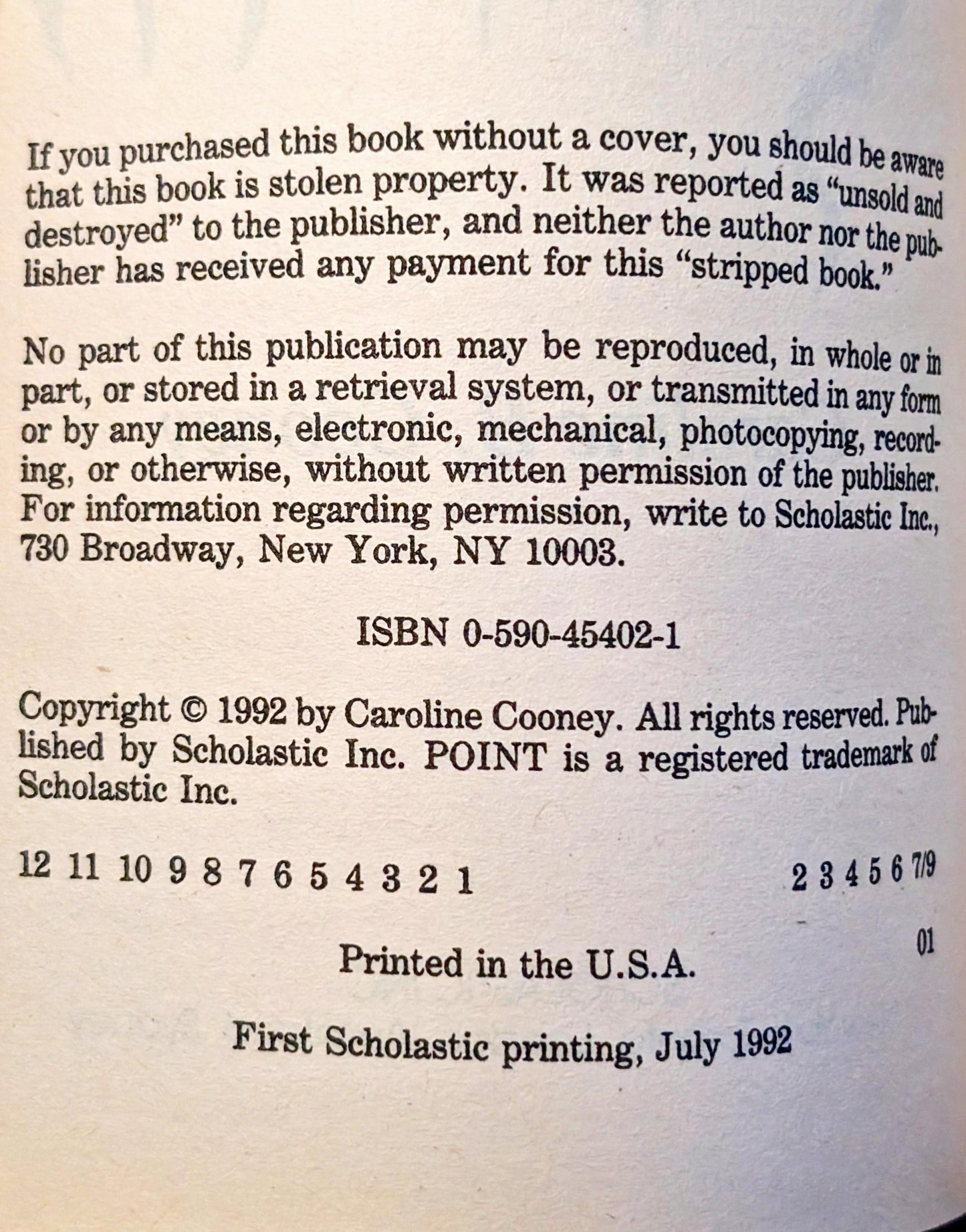 The Perfume by Caroline B. Cooney