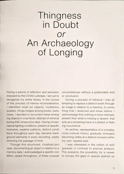 Thingness in Doubt by Therese Bolliger