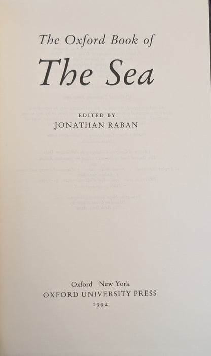 The Oxford Book of The Sea edited by Jonathan Raban