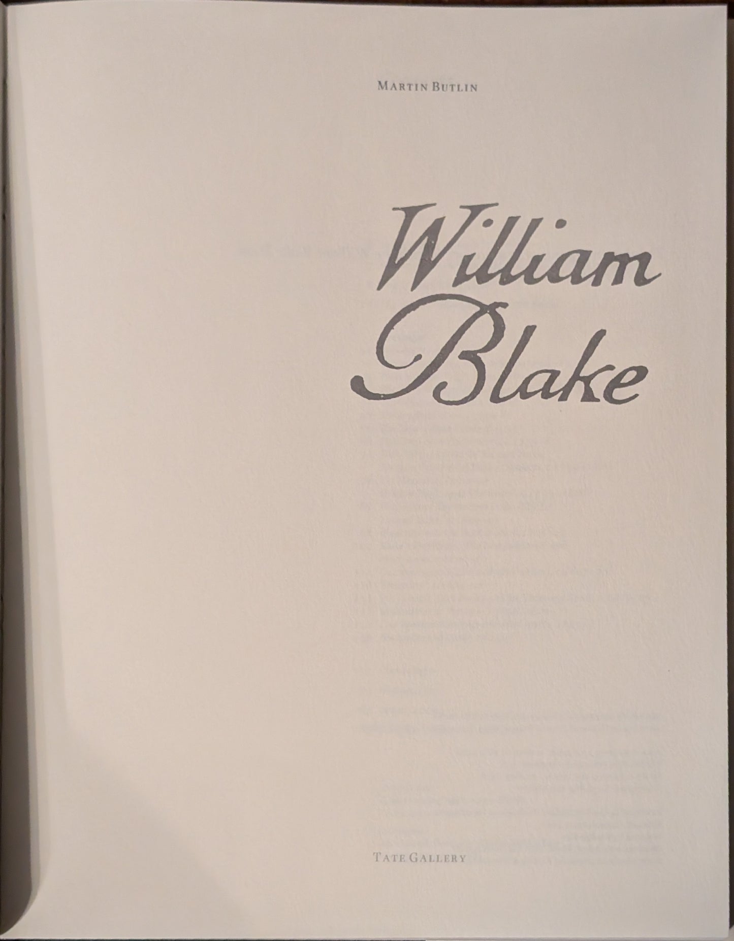 William Blake edited by Martin Butlin