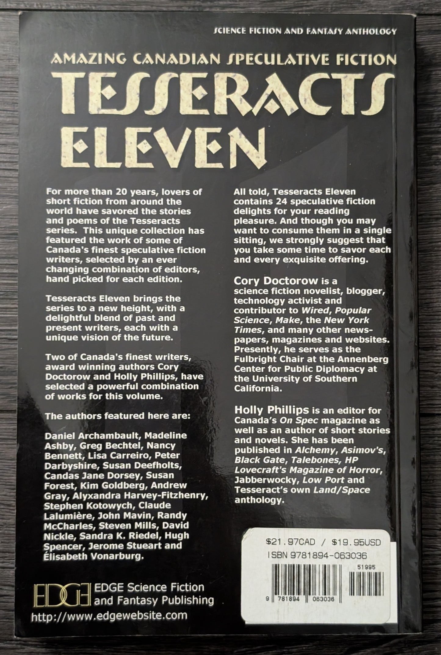 Tesseracts Eleven edited by Cory Doctorow and Holly Phillips