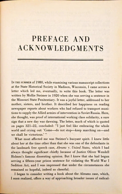 Fighting Faiths: The Abrams Case, The Supreme Court, and Free Speech by Richard Polenberg