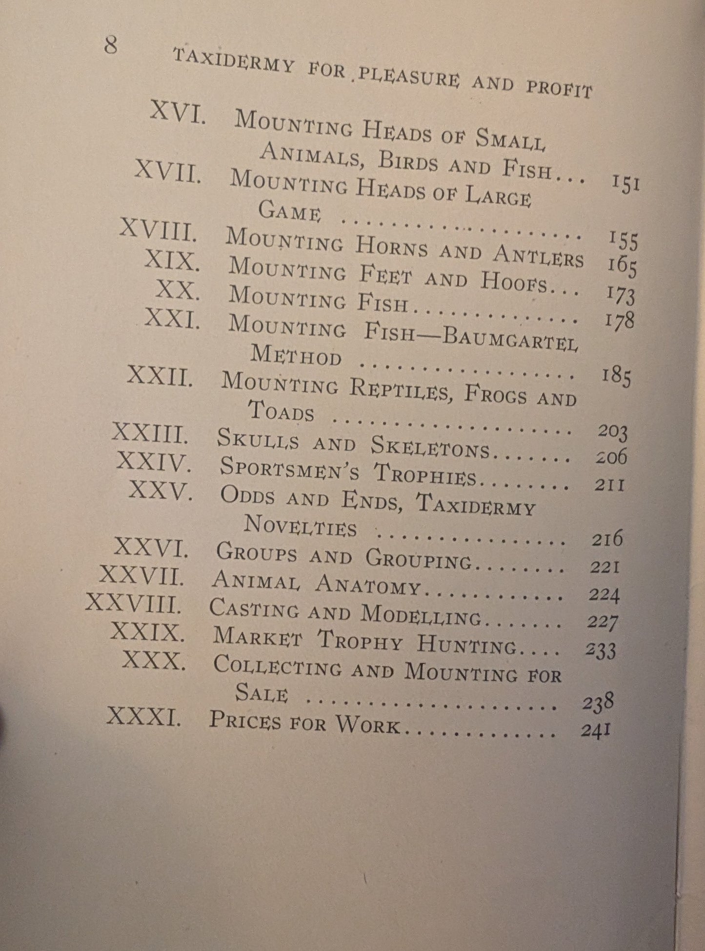 Home Taxidermy for Pleasure and Profit by Albert B. Farnham