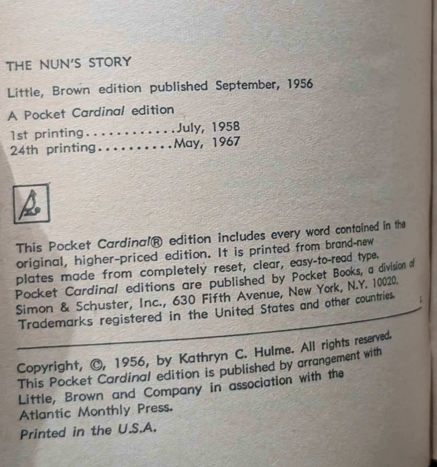 The Nun's Story by Kathryn Hulme