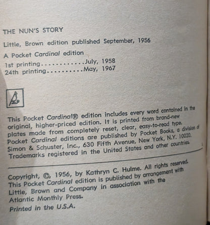 The Nun's Story by Kathryn Hulme