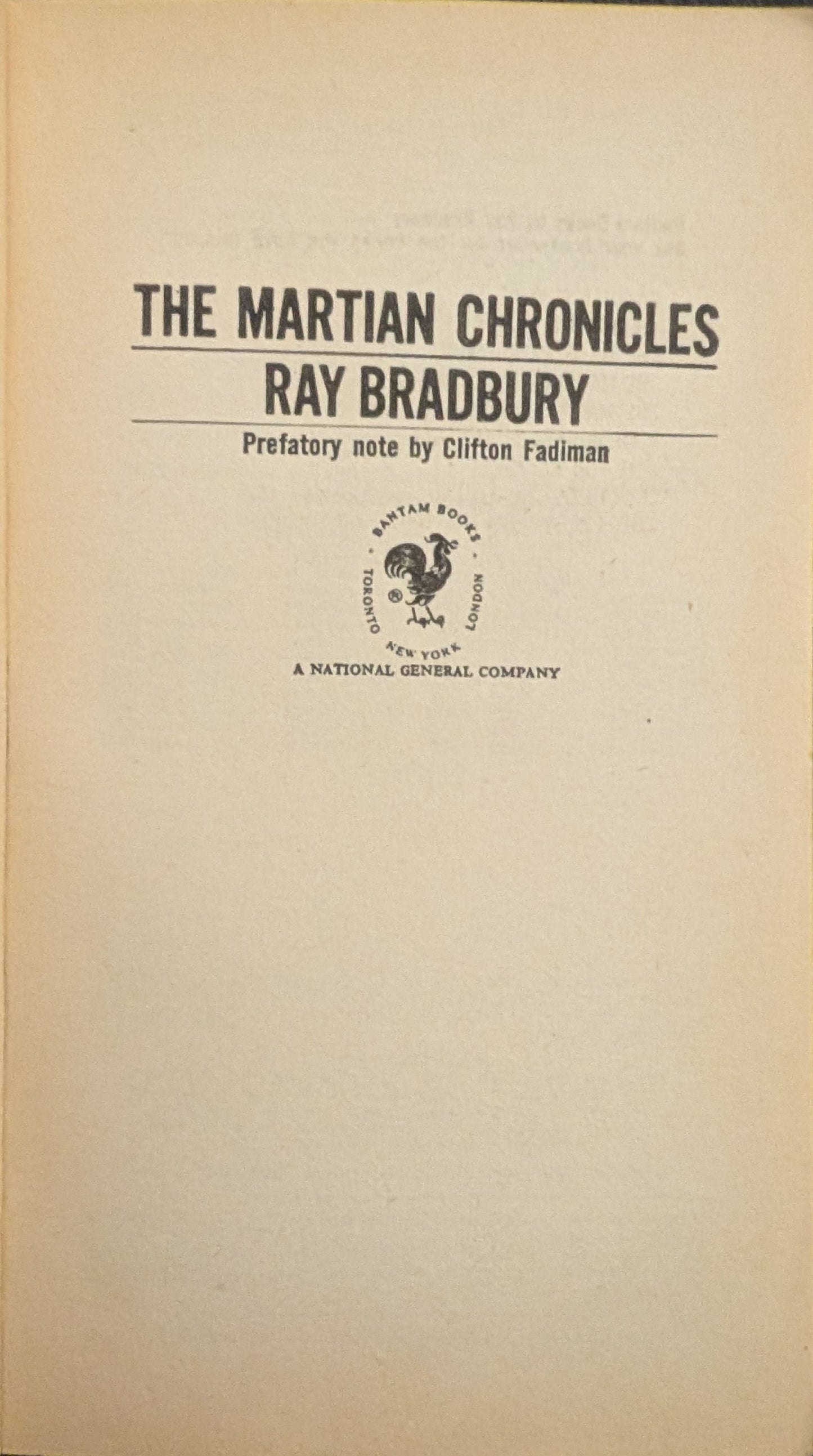 The Martian Chronicles by Ray Bradbury