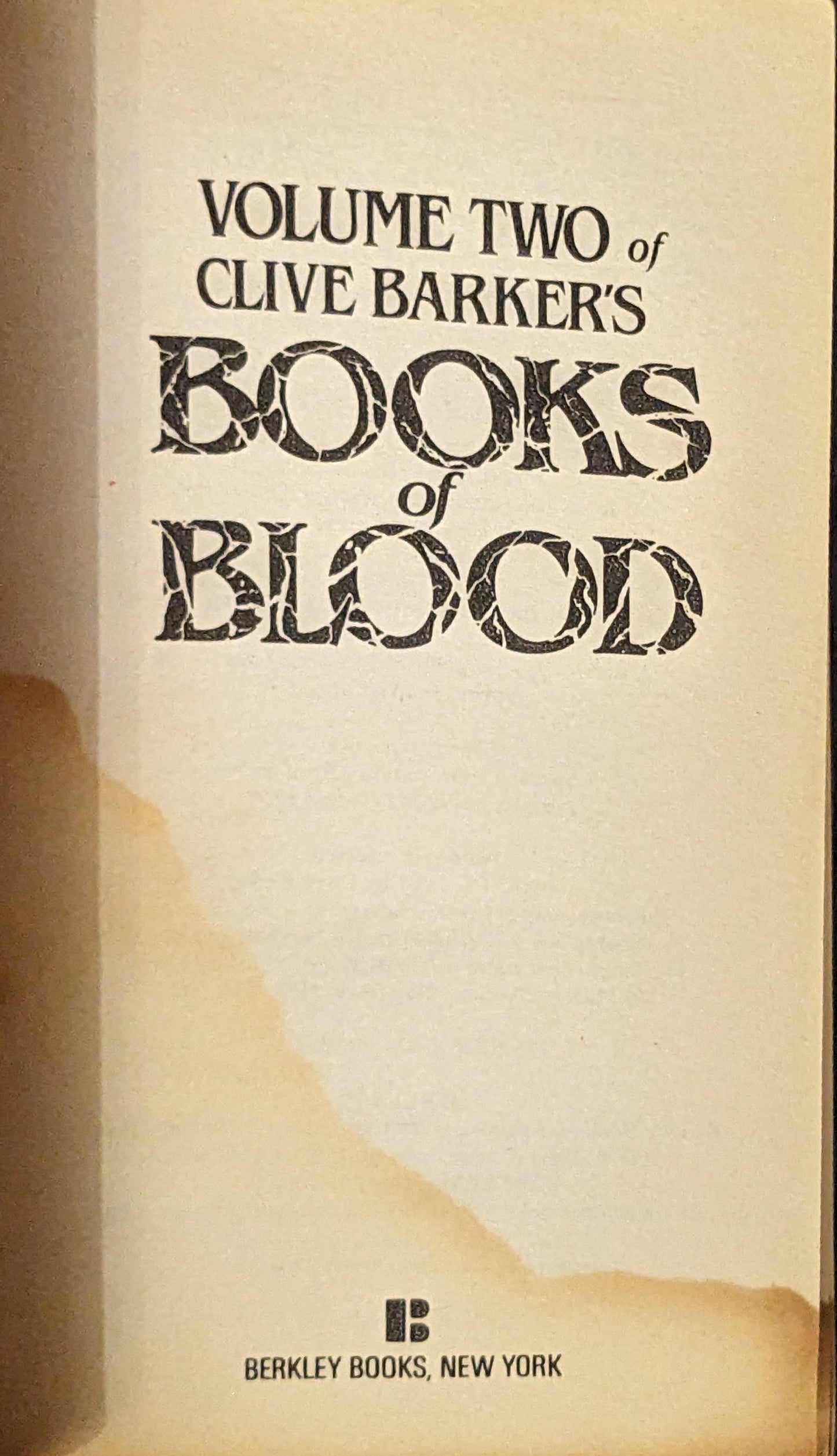 Books of Blood: Volume 2 by Clive Barker