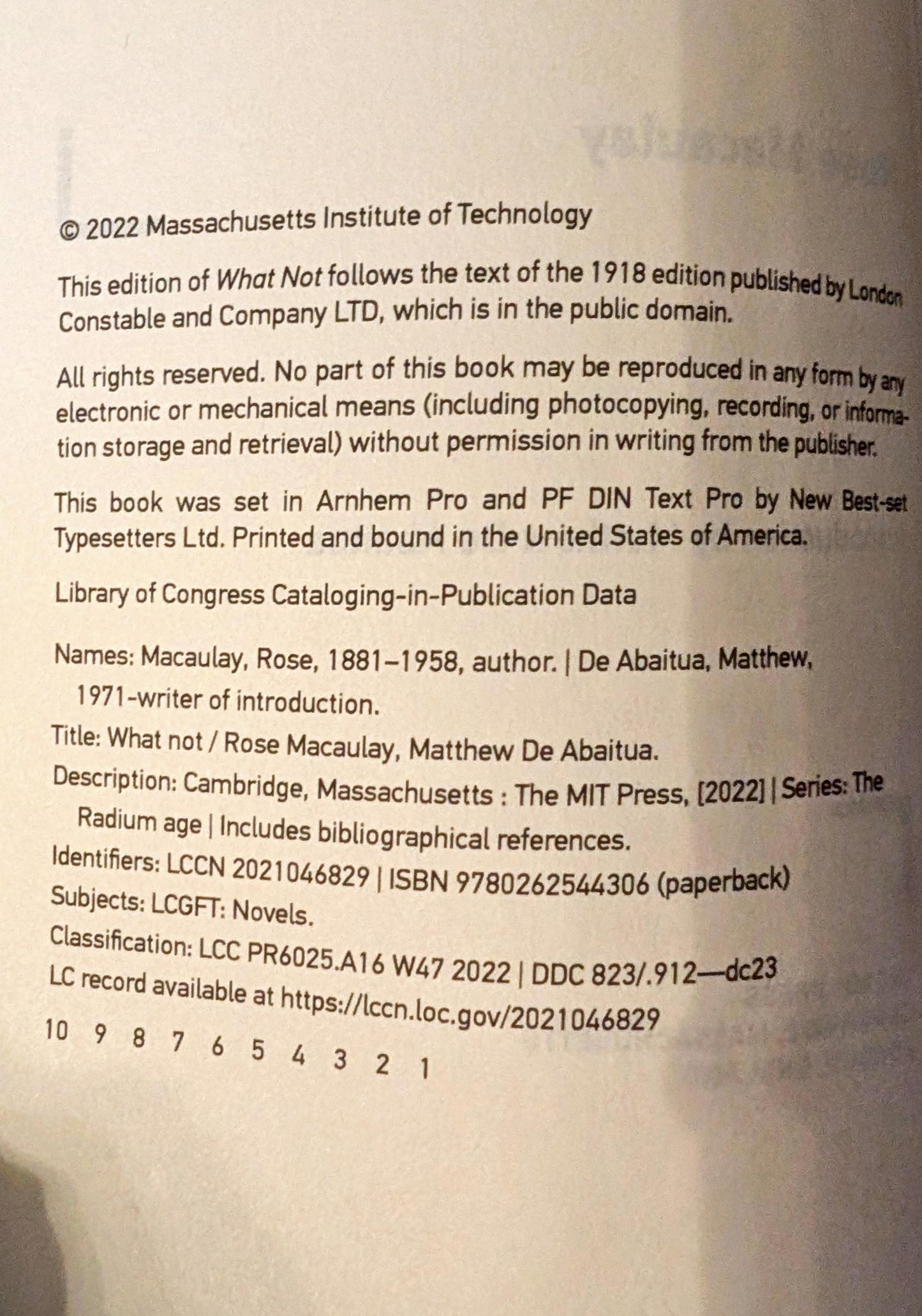 What Not by Rose Macaulay