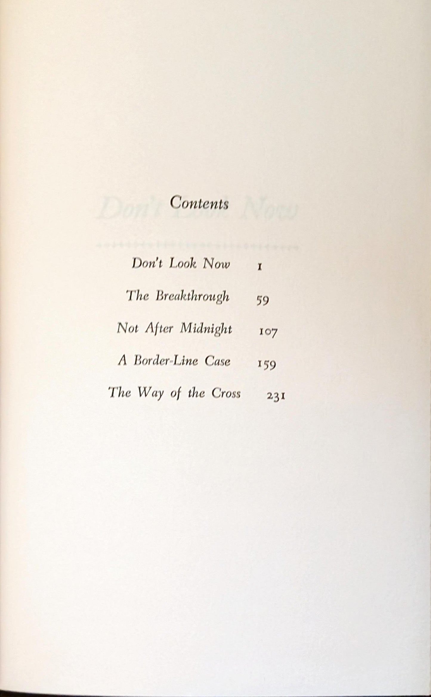 Don't Look Now by Daphne du Maurier