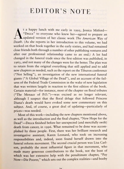 The American Way of Death Revisited by Jessica Mitford