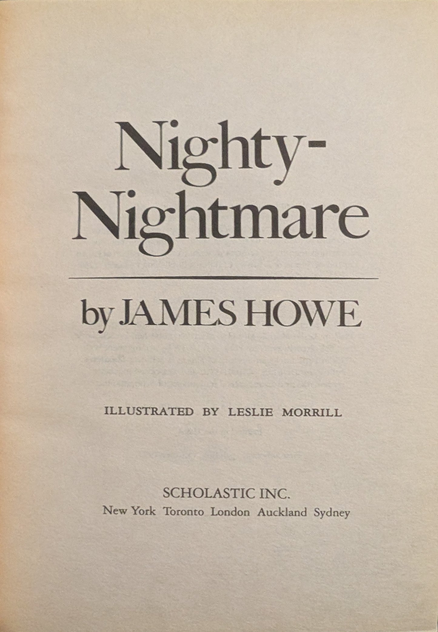 Nighty-Nightmare by James Howe