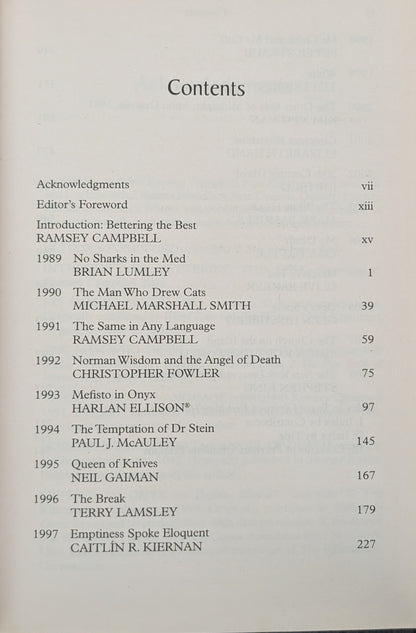 The Mammoth Book of the Best of New Horror edited Stephen Jones