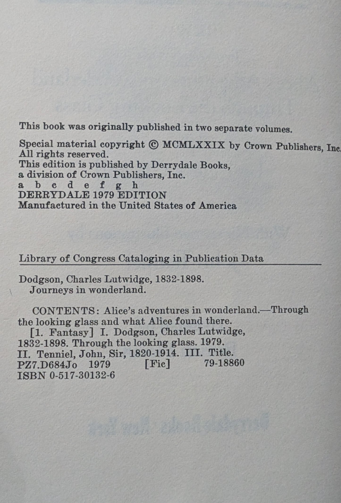 Journey's In Wonderland by Lewis Carroll