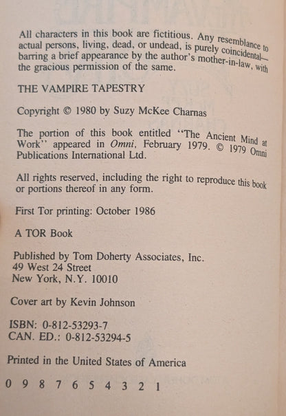 The Vampire Tapestry by Suzy McKee Charnas