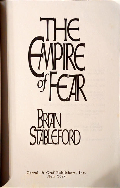 The Empire of Fear by Brian Stableford
