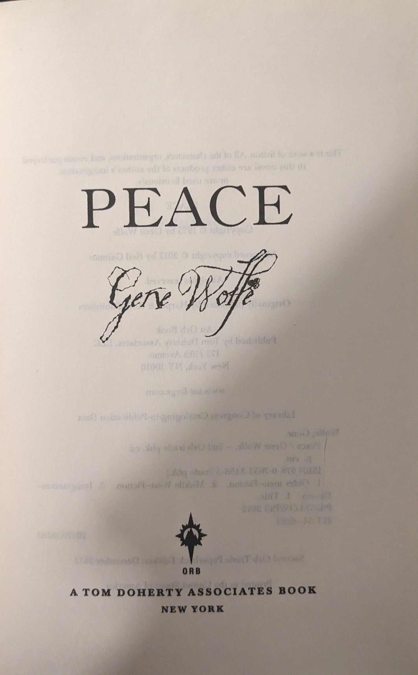 Peace by Gene Wolfe