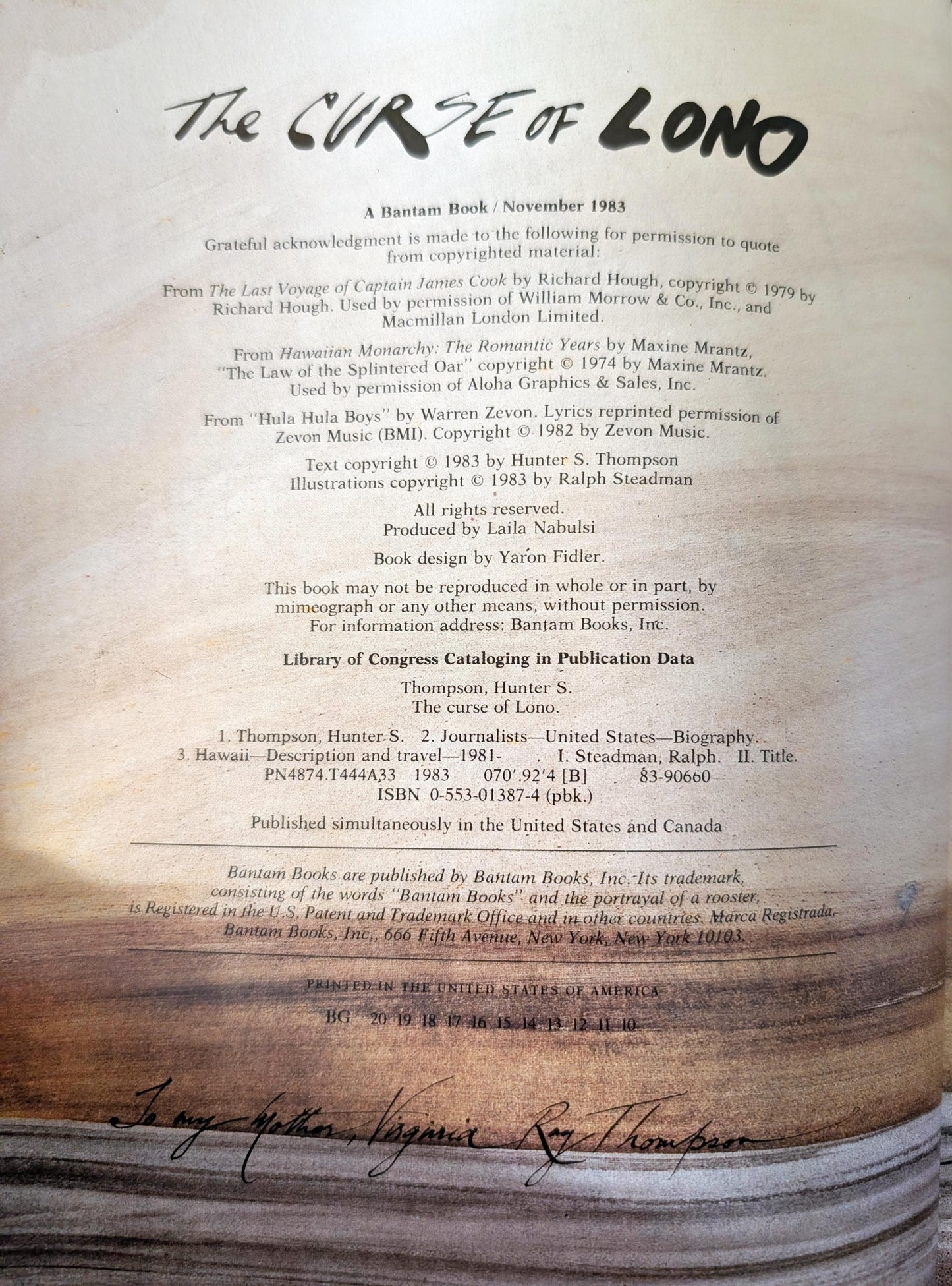 The Curse of Lono by Hunter S. Thompson and Ralph Steadman