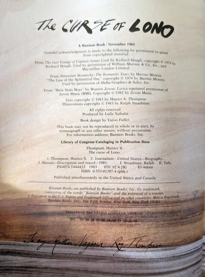 The Curse of Lono by Hunter S. Thompson and Ralph Steadman