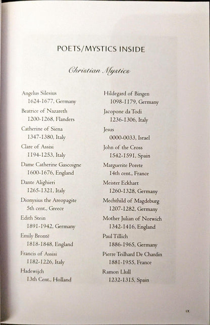 The Essential Mystics, Poets, Saints and Sages: A Wisdom Treasury by Richard Hooper