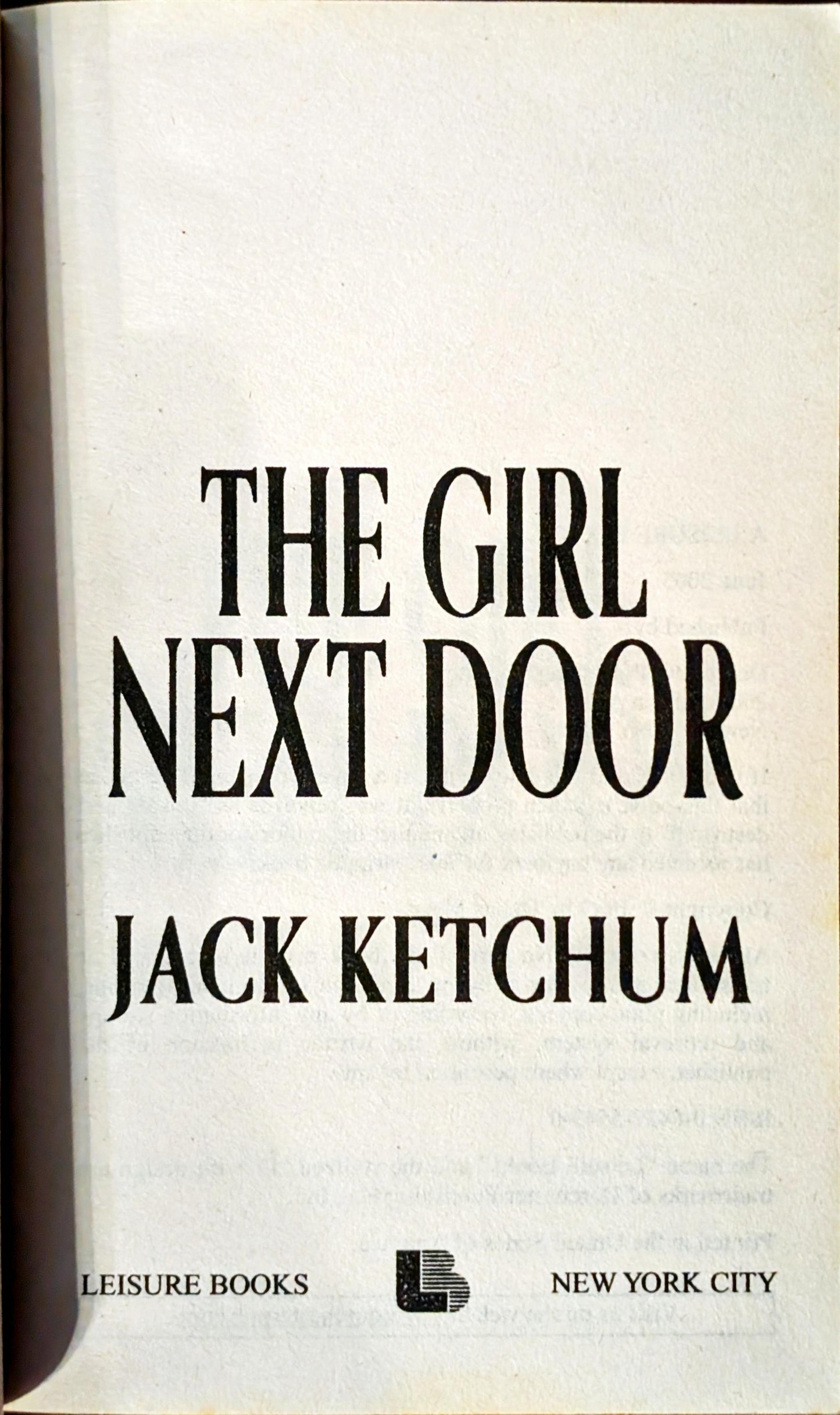 The Girl Next Door by Jack Ketchum