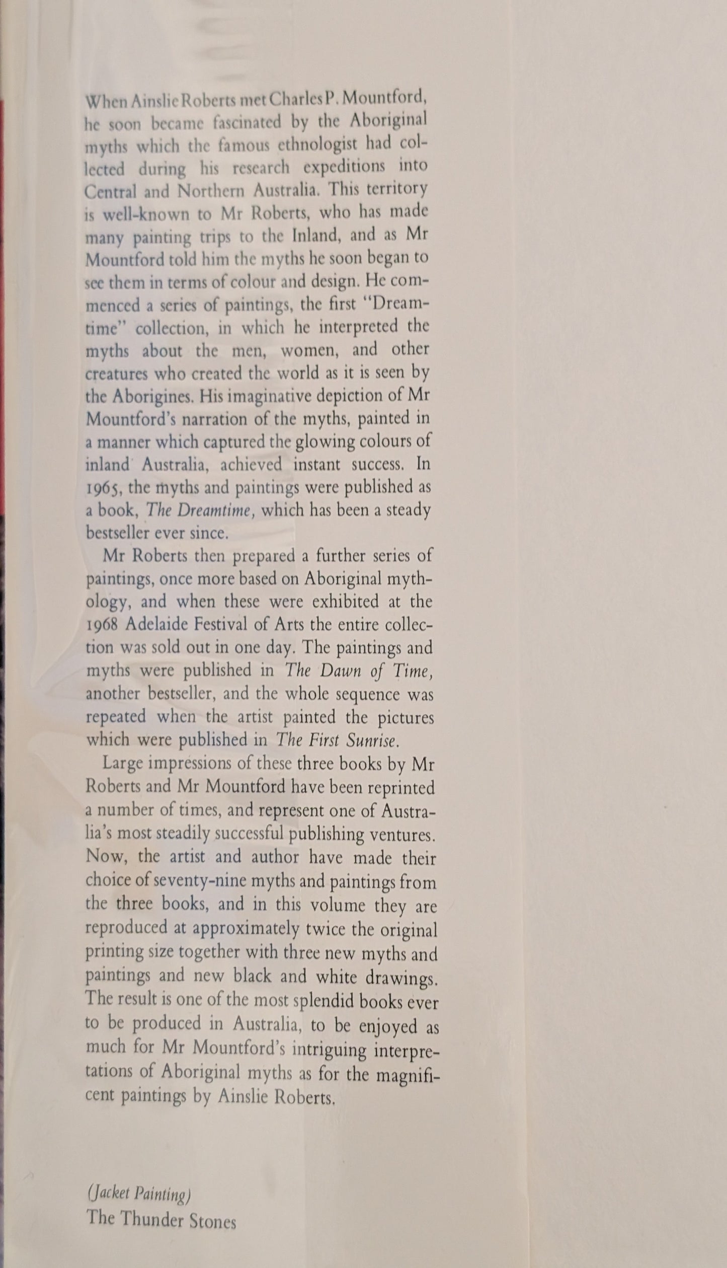 The Dreamtime Book: Australian Aboriginal Myths in Paintings by Ainslie Roberts and Text by Charles P. Mountford