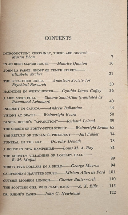 True Experiences with Ghosts edited by Martin Ebon