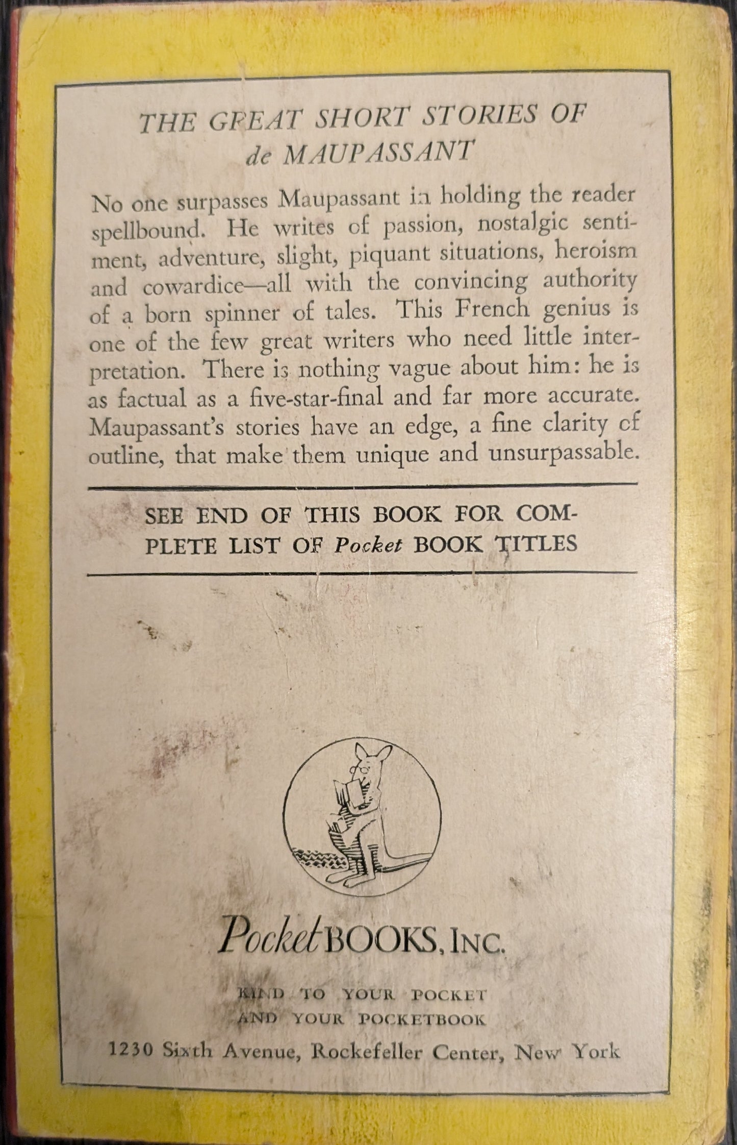 Short Stories of Guy De Maupassant