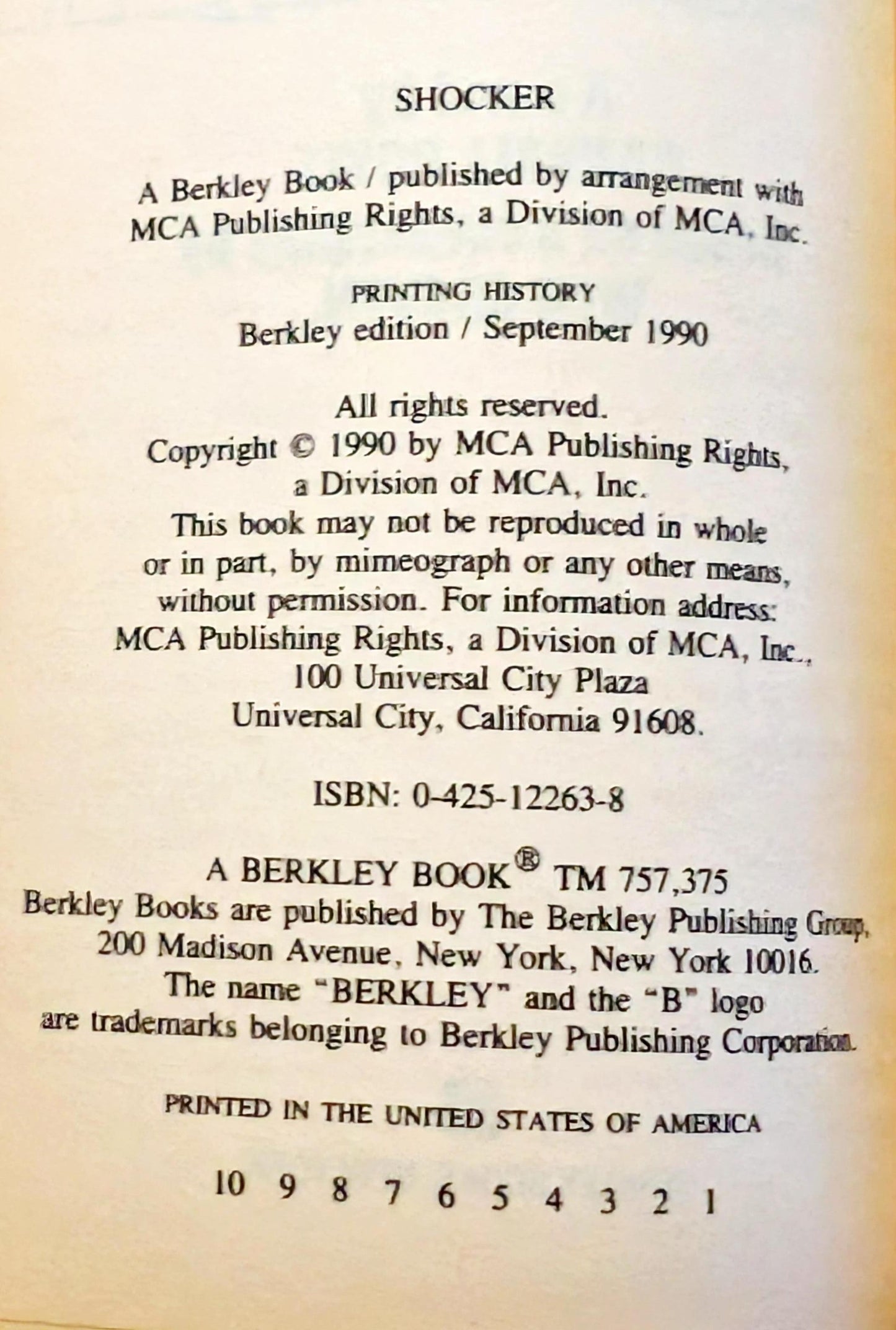 Shocker by Randall Boyll