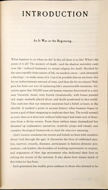God's Lunatics: Lost Souls, False Prophets, Martyred Saints, Murderous Cults, Demonic Nuns and other Victims of Man's Eternal Search for the Divine by Michael Largo